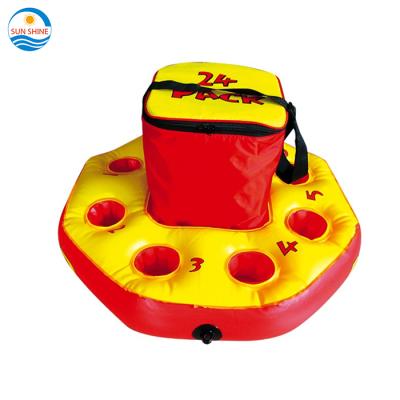 China Sustainable Outdoor Inflatable Beer Bucket Pool Drinks Floats Portable Beer Floating Cooler Float for sale