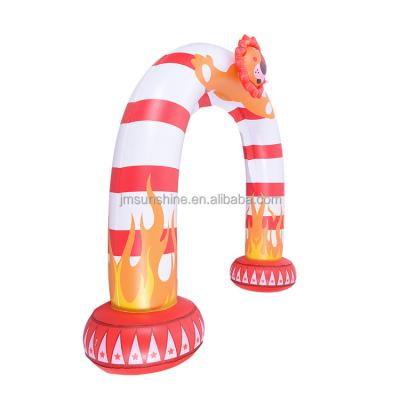 China 196*56*H163CM Arch Of Inflatable Water Game Kids Splash Toys Inflatable Lion for sale