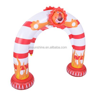 China 196*56*H163CM Arch Of Inflatable Water Game Kids Splash Toys Inflatable Lion for sale