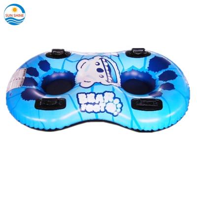 China Best durable tube for snow resort PVC polar bear double seat hard material durable inflatable snow sled inflatable sled for sale