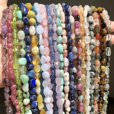 China Natural Stone 5-8mm Pink Opal Moonstone Colorful Fluorite Stone Beads Irregular Spacer Beads For Jewelry Making DIY Bracelet for sale