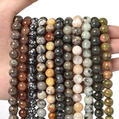 China Natural Stone Stone Beads Jades Agates Crystal Beads For Jewelry Making DIY Bracelet Accessories 4/6/8/10/12mm for sale