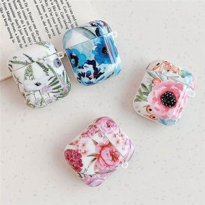 China For AIRPODS 1/2 and Pro Ins Flowers Cute Earphone Case For AirPods 2 1 Soft IMD Leaves Cover Device Pink For AirPods Pro Box Fill Bag for sale