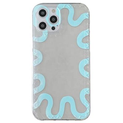 China Anti-fall Korea star the same style Cute Art Clear Phone Case For iPhone 12 11 pro 7 8 plus X XS max XR girl soft silicone cover device for sale