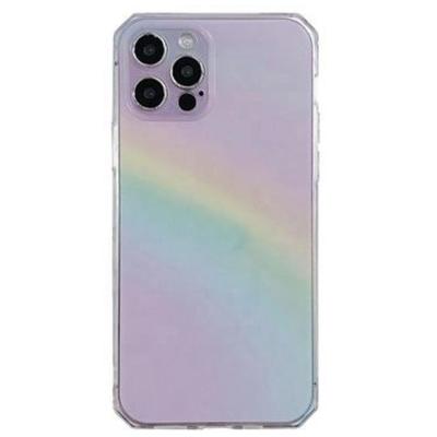 China Korean Anti-fall Rainbow Side Print Cell Phone Bags and Cases For iPhone 11 12 pro XS X Max XR 7 8 plus 12 Mini Clear Side Print Soft Cover for sale