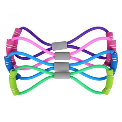 China 8 Shape Band Yoga Gathering Strap Stretch Rope Rubber Arm Resistance Band Exercise Band for sale