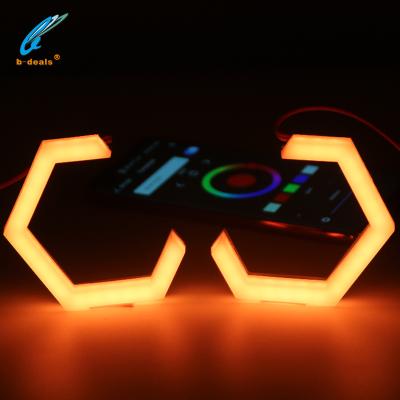 China RGB roller coaster chasing function magic halo rurning rings led angel eyes for projector lens halo ring for sale