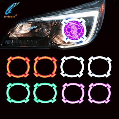 China B-Business X Halo Angel Eyes LED RGB Color Changing Swifting BT Controlled by APP WIFI 70mm 80mm 90mm 70mm 80mm 90mm for sale