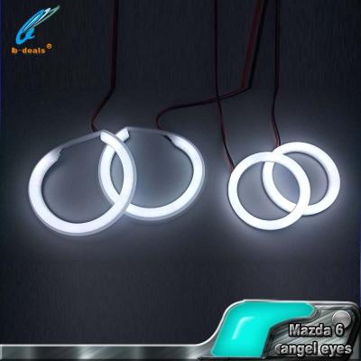 China Plastic Led Cotton Angel Eyes For Mazda 6 White Led Halo Ring Car Accessaries for sale