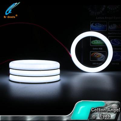 China Plastic Cotton Led Angel Eye Lighting 80mm Soft Halo Rings Light For Camry Hunter Angel Eyes for sale