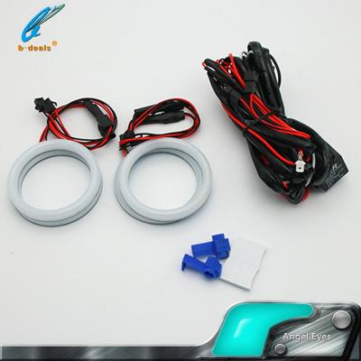 China Fog light/headlight cotton led milk white angel eyes halo ring kits 70mm 80MM angel eyes for sale