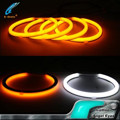 China Plastic cotton led halo ring for B.MW E39 dual color light led angel eyes for sale