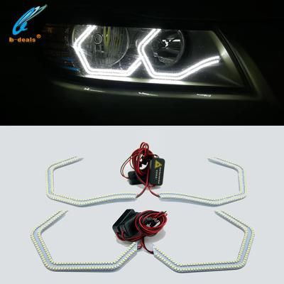 China B-Business Style Iconic Hexagon SMD LED Angel Eyes White Halo For B.MW E90 F10 F30 F32 F80 F82 M4 Car Light Accessories BD-AE-M4W for sale