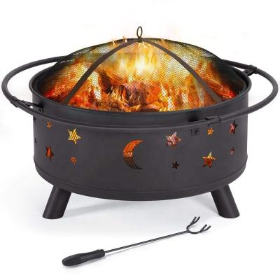 China 30 Inch Stocked Fire Pit For Outdoor Outdoor Fire Pit Steel Firepit Bowl For Picnic Fire Patio Backyard Garden for sale