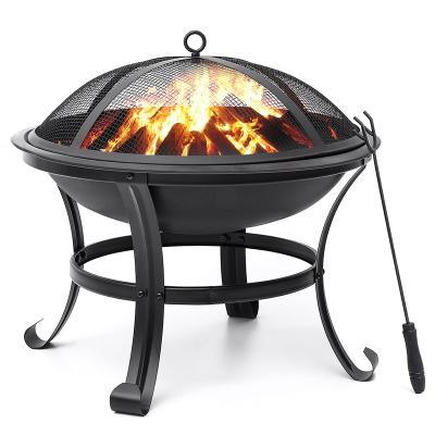 China Stocked Fire Pit For Pit Steel Firepit Bowl Camping Backyard Deck Picnic Porch Spark Burning Screen Outdoor Outdoor Wood Fire Pit for sale