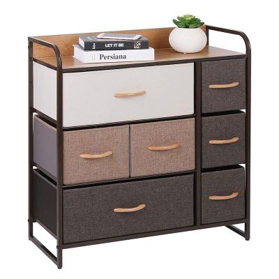 China Furniture Fabric Bedside Modern Cabinet Organizer Large Capacity Storage Chest Of Drawers High Quality for sale