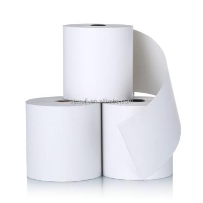 China 100% Wood Pulps Wholesale White Paper Cash Register Roll ATM Thermal Roll for sale