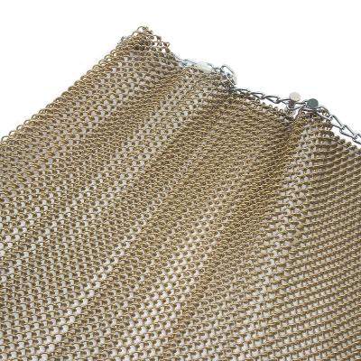 China Wholesale Decorative Plain Weave China Design Metal Coil Mesh Light Ceiling Decoration Net for sale