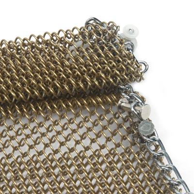 China Spiral Weaving High Quality And Latest Design Decorative Metal Mesh Coil Drapery In Curtain for sale