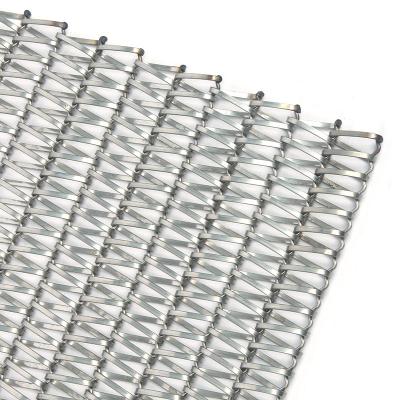 China Plain Weave Stainless Steel Chain Link Conveyor Belt Mesh for sale