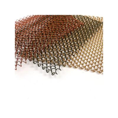 China Manufacture hot sale china plain weave decorative metal mesh coil drapery in curtain quality for sale