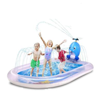 China New Customized Swimming Pools Style Kids Splash Pad Water Park Inflatable Animal Kids Water Spray Pad for sale