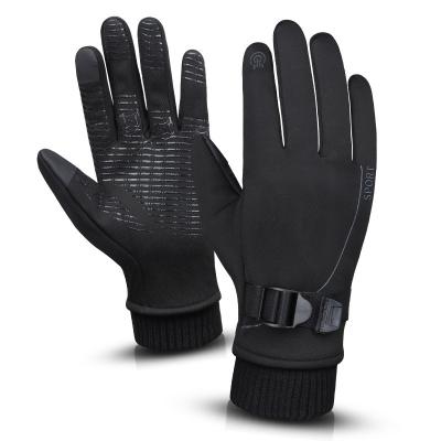 China New winter gloves warm thick touch screen non-slip border recycling non-slip outdoor sports climb gloves for sale