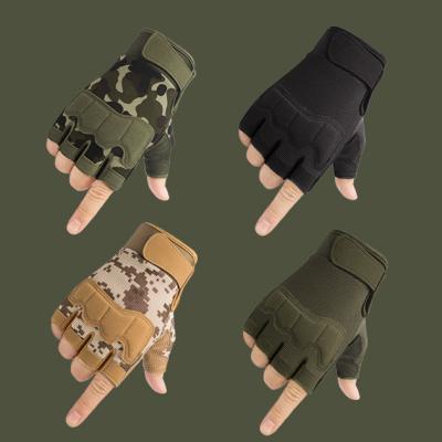 China Half Finger / Combat Climbing Training Military Gloves Fingerless Outdoor Anti-Cut Camouflage Half-finger Climbing Gloves for sale