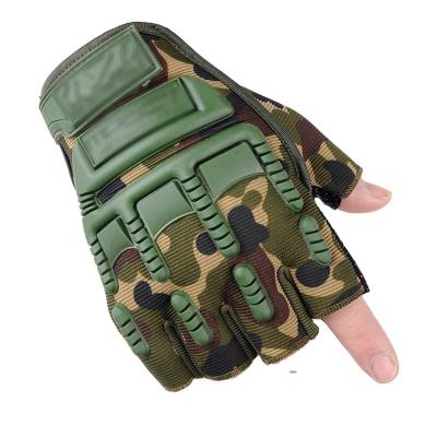 China Half Finger / Fingerless Outdoor Sports Training Gloves Motorcycle Mountaineering Gloves Half-finger Cycling Riding Gloves for sale