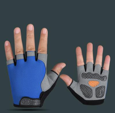 China Durable Summer Exposed Finger Gloves Thin Riding Sports Shaping Breathable Mesh Fitness Gloves for sale