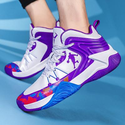 China High Top Rubber Fashion Professional Basketball Sneakers Men Women Basketball Style Wear Resistant Shoes for sale