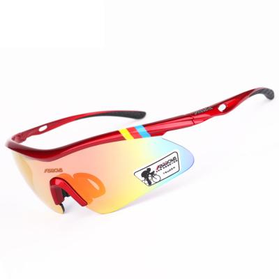 China New Outdor Activicts Fashion Sports Glasses Wide Face Sports Cycling One Piece Polarized Glasses Uv400 Sports Sun Glasses for sale