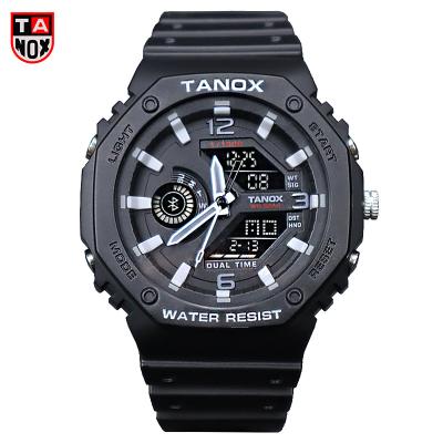 China 2022 New Alarm Sports Waterproof Digital Electronic Quartz Watches Dual Display Men's Wristwatch for sale