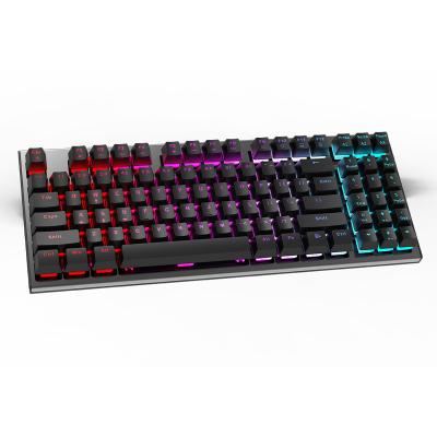 China OEM RGB Gaming Mechanical Keyboard MK92 Portable Wired BT Mini Wireless Gaming Keyboard Rechargeable Dual Mode No for sale