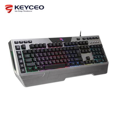 China ABS Metal USB Wired Computer Gaming Keyboard RGB Backlit With Keys PC Gaming Teclado Macro Gamer for sale