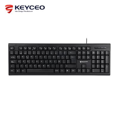 China Desktop Waterproof Keyboard Wired 104 Key USB Silent Waterproof Desktop PC Wired Keyboard Cheap OEM ODM French Spanish Arabic Russian for sale