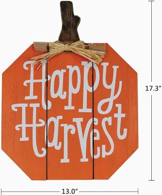 China Wooden Pumpkin Day Harvest Halloween Decoration Europe Pumpkin Autumn Thanksgiving Pendant Ornaments for sale