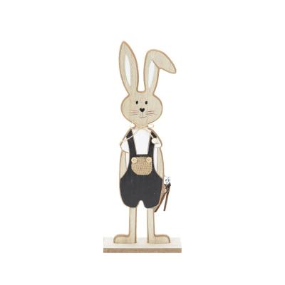 China Europe Easter Decoration Easter Bunny Wholesale Wooden Table Rabbit For Holiday Home Decoration for sale