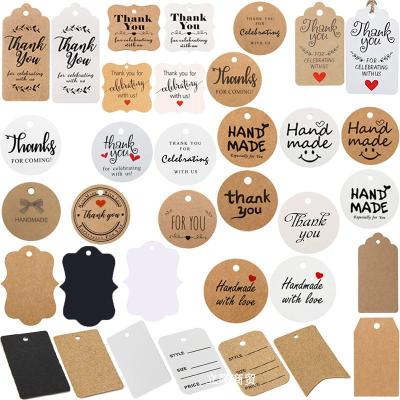 China Price tag Hot-selling wooden handwork tag label handmade decorative wooden custom blank custom gift from Europe 100pcs/bag for sale