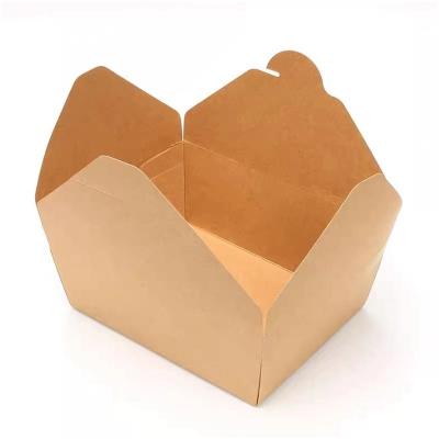 China Hot Selling Disposable Food Container Square Wrapping Paper Takeaway Disposable Box for sale