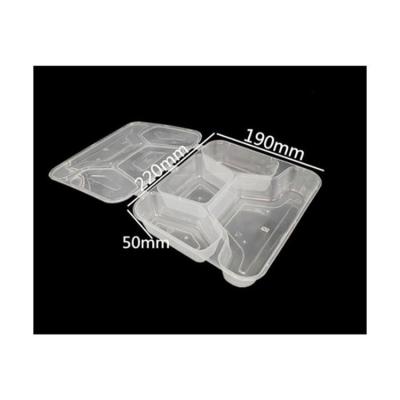 China Quality 4 Main Compartment Disposable Plastic Storage Food Container Custom Takeout Box With Lid for sale