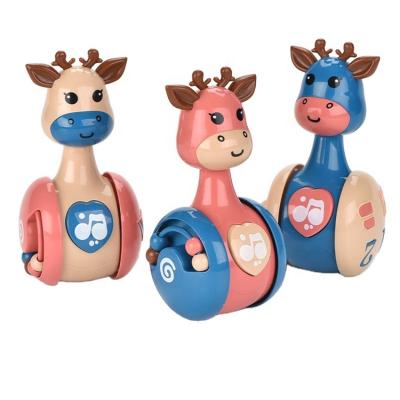 China Roly Poly Baby Toys Cute Plastic Giraffe Wobbler Toys 6 To 12 Months For Boy Girl Infant Gifts for sale