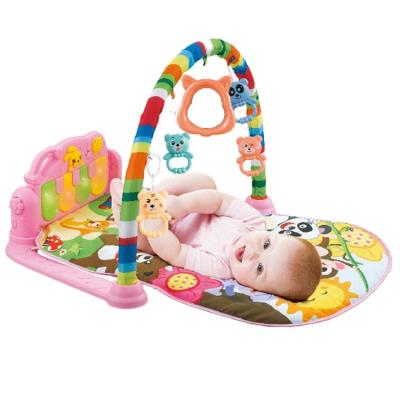 China Eco-Friendly Kick and Play Piano Gym Activity Playmat for Baby Play Mat 4 Keyboard with Light and Music for sale