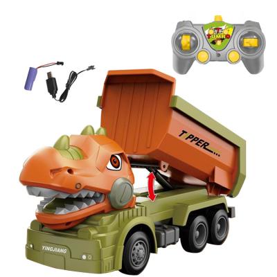 China 1:14 Hobby RC Dinosaur Building Truck Digging Toys Remote Control Functional Dump Full RC Truck for Kids for sale