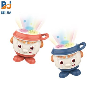 China Toy Factory Wholesale Battery Operated Musical Instrument Toy For Toddlers Montessori Baby Hand Beating Drum Light Early Educational Toy for sale