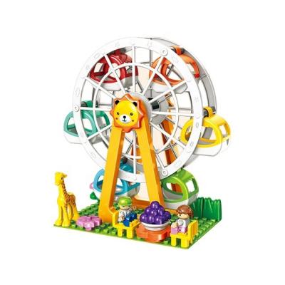 China 46pcs Ferris Wheel Toys Kids Plastic Construction Toy Building Block Set Block Colorful Brick Construction Educational DIY Toy With Doll 3 for sale