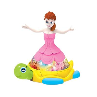 China Wholesale Plastic Electric Lightweight Dancing Princess Doll 360 Rotation 3D Musical Doll For Girls Light Up Toys for sale