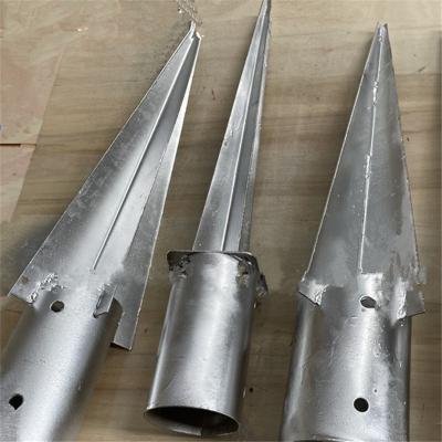 China Used In Construction For Fastening Fence Hot Dipped Galvanized Ground Screw Pile Pole Anchor for sale