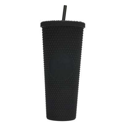 China Custom Matte Sublimation Black Water Tumbler Bottle Viable With With Straw Box for sale