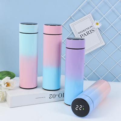 China Viable Logo Smart Led Temperature Display Insulation Bottle Stainless Steel Vacuum Flask Custom Cups for sale